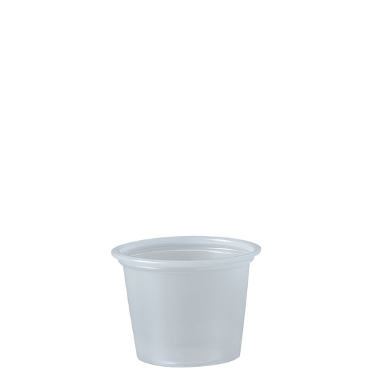 Solo 1 oz. Translucent Polystyrene Portion Cup – Soufflé & Condiment Container - 2,500/Case