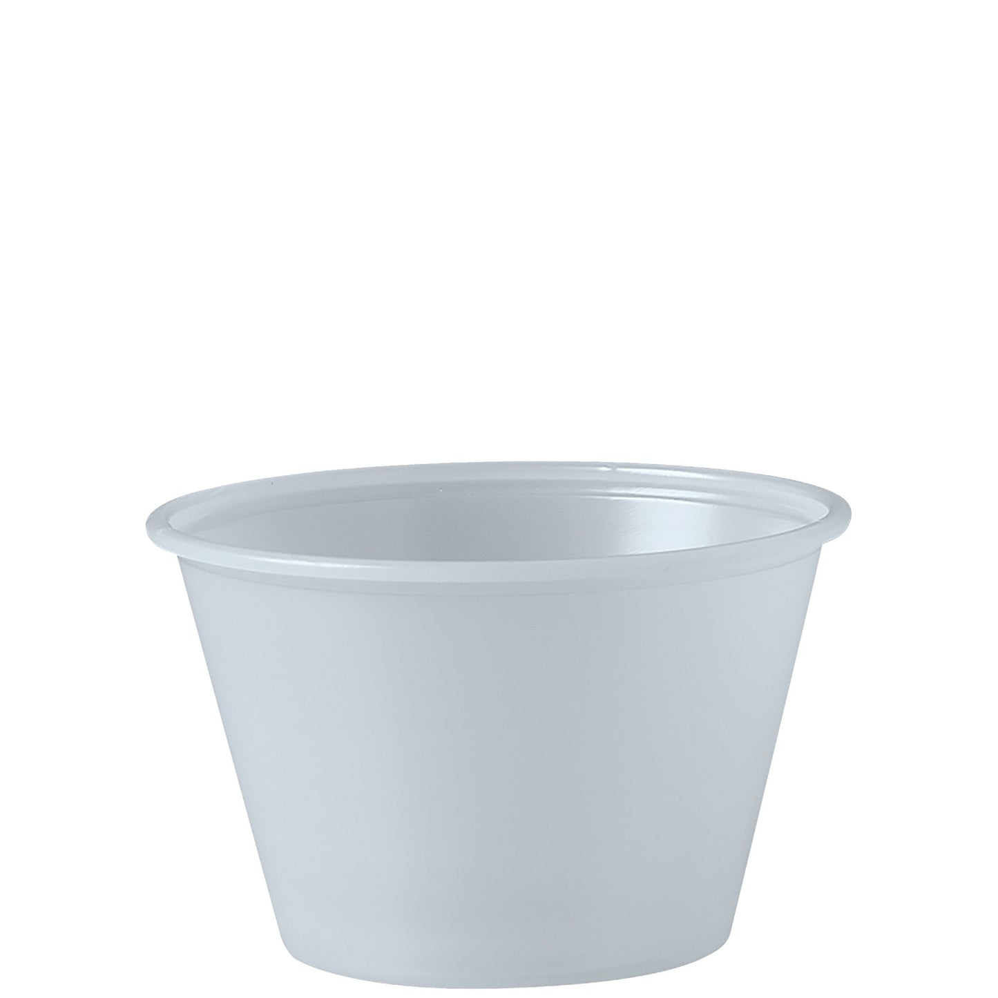 Solo 4 oz. Translucent Plastic Soufflé Portion Cup – Durable Polystyrene Condiment Container - 2,500/Case