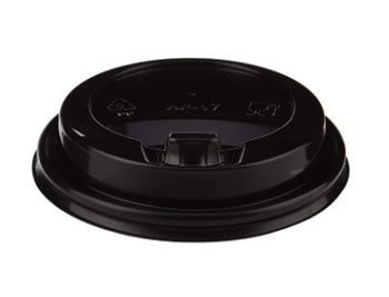 Hotpack Black Reclosable Plastic Sip Lid for Hot Cups – 10 to 24 oz. – 1,000/Case