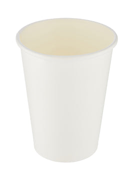 Hotpack White Single Wall Paper Hot Cup – 12 oz. – 1,000/Case