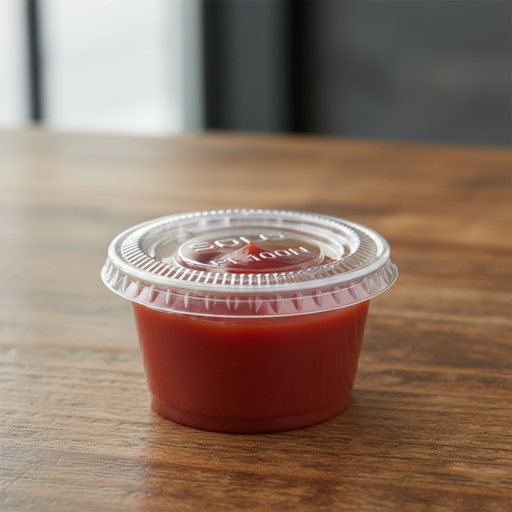 Solo Clear PET Portion Container Lid – Fits 0.5–1.25 oz. Cups - 2,500/Case