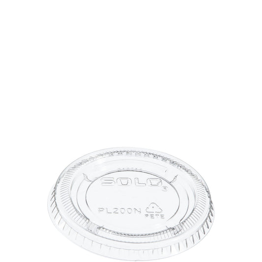 Solo Clear PET Portion Container Lid – Fits 1.5–2.5 oz. Cups - 2,500/Case