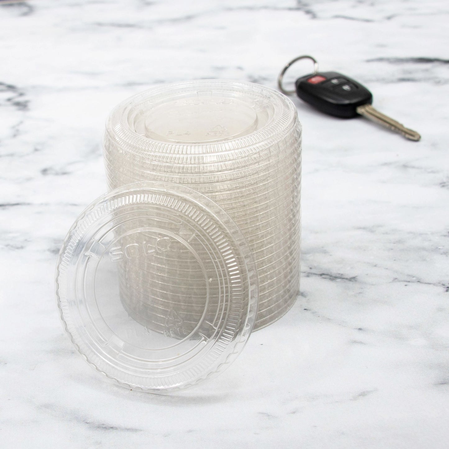 Solo Clear PET Portion Cup Lid – Fits 3.25–5.5 oz. Cups - 2,500/Case