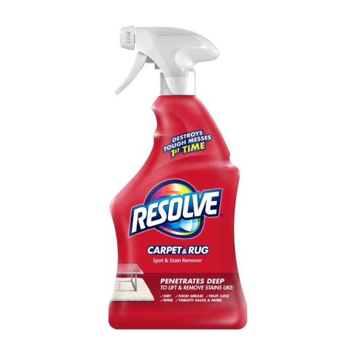 Resolve Professional Spot and Stain Carpet Cleaner, 32 oz Spray Bottle – 12/Case