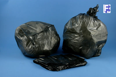 Aluf Plastics 55 Gallon Repro Can Liners, Gusseted, Black, Extra Extra Heavy Duty – 100/Case