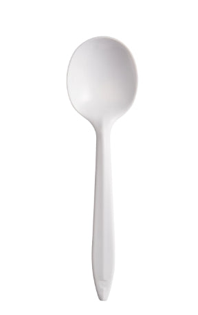Dart Style Setter Medium Weight Polypropylene Soup Spoon White 5.6" Microwave Safe Bulk 1,000/Case