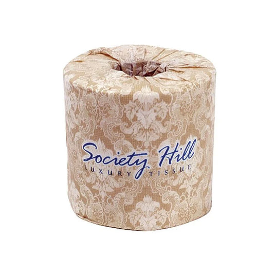 Society Hill Bath Tissue – 2-Ply, 500 Sheets/Roll - 96 Rolls/Case