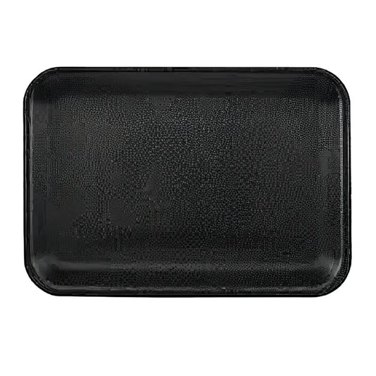 Dyne-A-Pak 4D Black Polystyrene Foam Meat & Deli Trays 9.125 x 7.125 x 1.25 – 500/Case