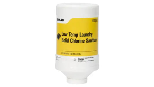 Ecolab Low Temp Solid Chlorine Laundry Sanitizer – 2/Case