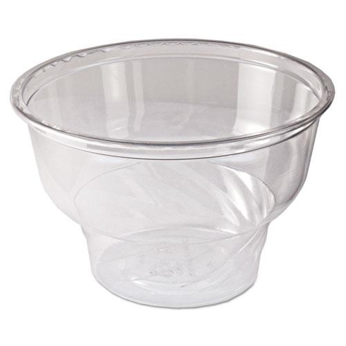 Fabri-Kal Indulge 8 oz Clear PET Sundae Cup, Heavy-Walled, 20% Recycled Content – 1000/Case