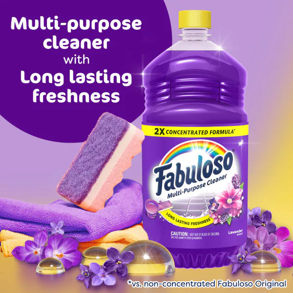 Fabuloso Lavender 2X Concentrated Multi Purpose Cleaner, 169 oz – 3/Case