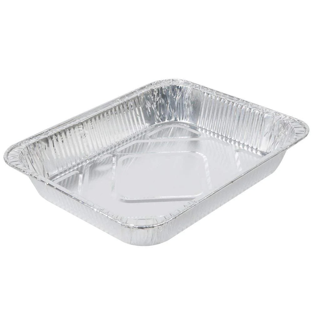 CrystalWare Half Size Medium Aluminum Steam Table Pan - 100/Case